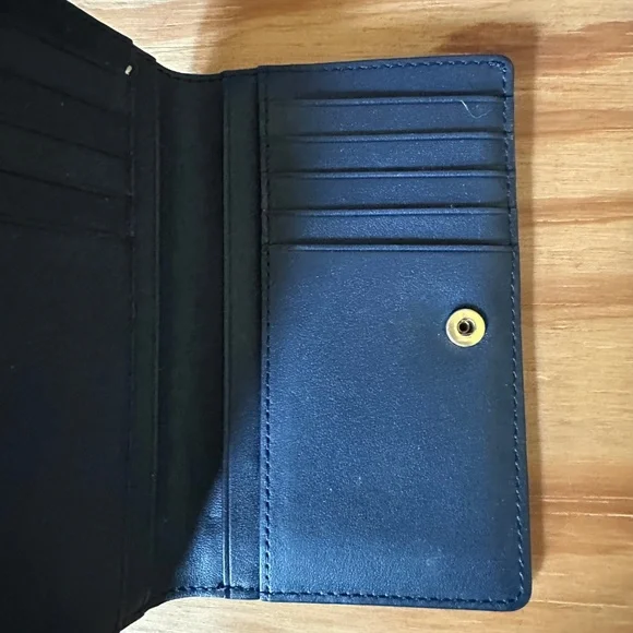 Tory Burch Blue Leather Wallet - Picture 7 of 12